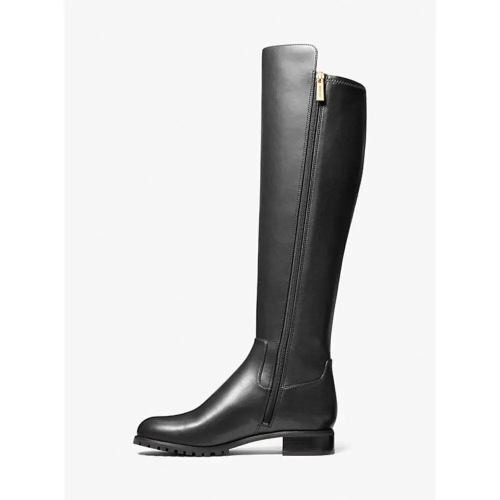 Michael Kors Outlet Britt Smooth Wide Calf Boot in Black 7M $325